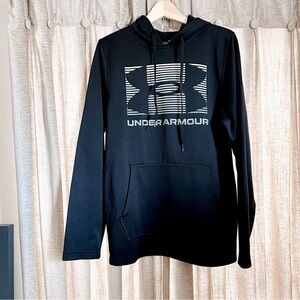 Under Armour Black Logo Hooded Sweatshirt Size Small